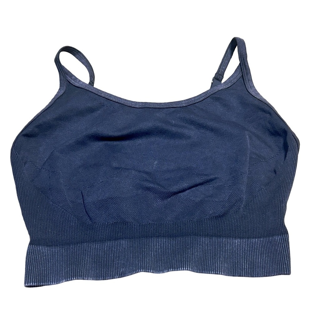 Gymshark Seamless Strappy Sports Bra Tank Black | Cut Tag | Very Stretchy Fit